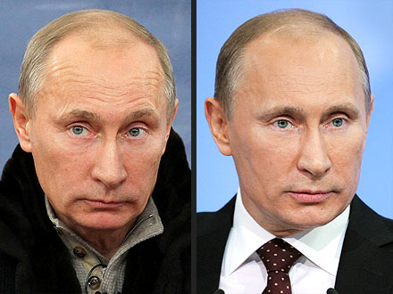 Comparison of Putin between 2010 and 2011